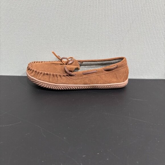 Brown Mens Loafers With Suede Upper & Rubber Sole Size 9-10 By George - Picture 8 of 11